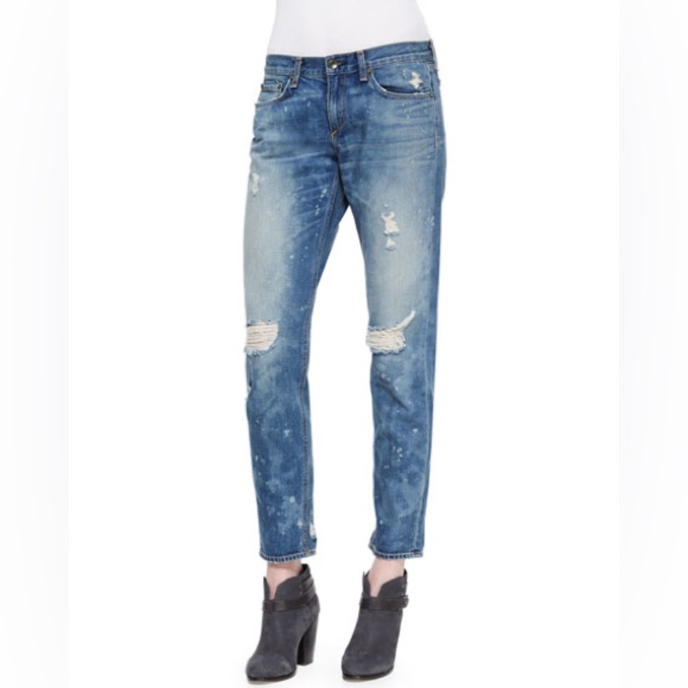 rag & bone/JEAN
Distressed Denim Boyfriend Jeans 25